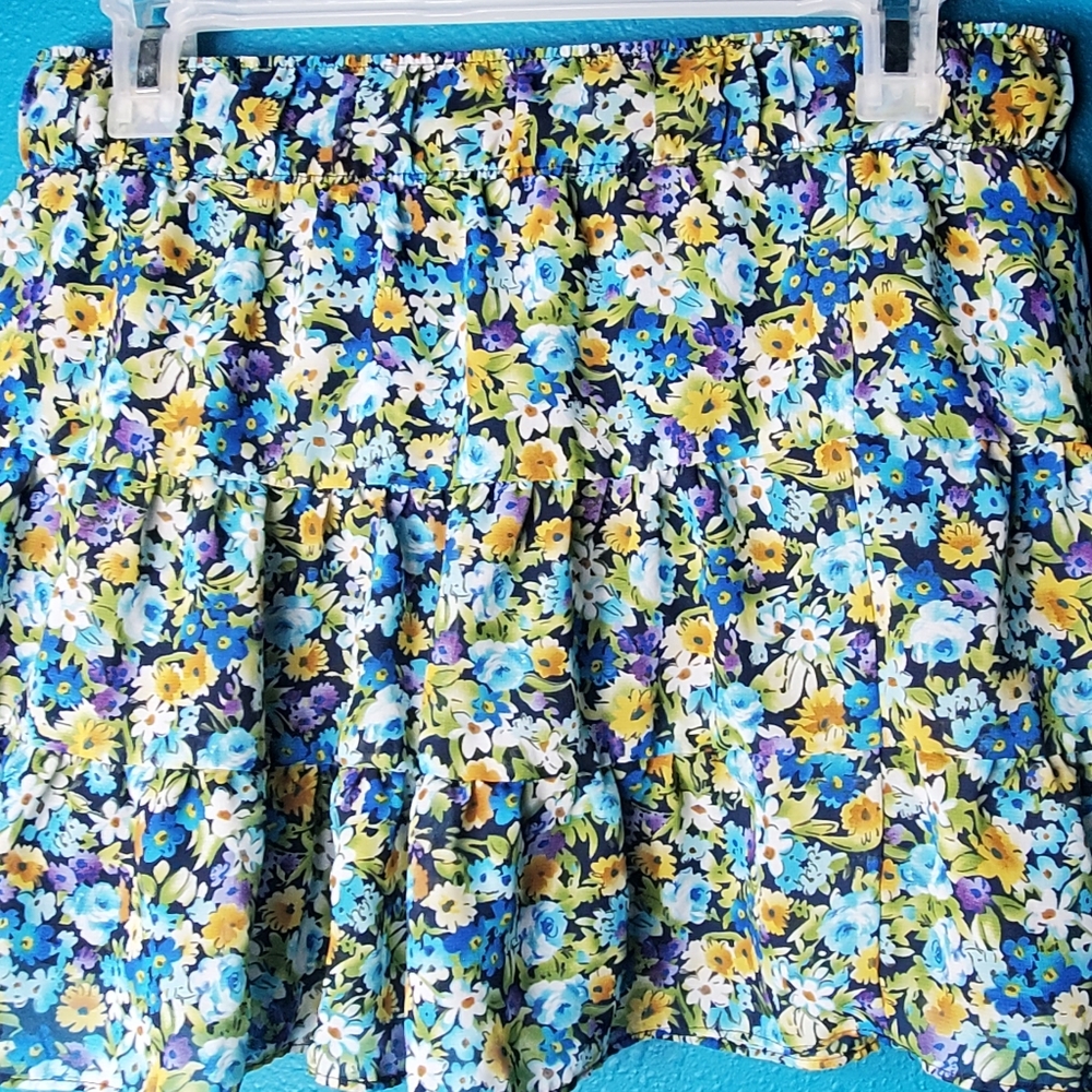 STOOSHY SMALL FLORAL MINI SKIRT